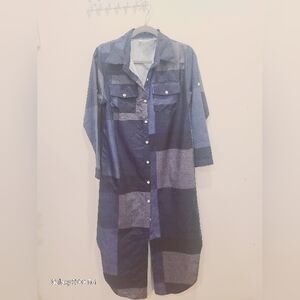 Stylish Denim Patchwork Dress